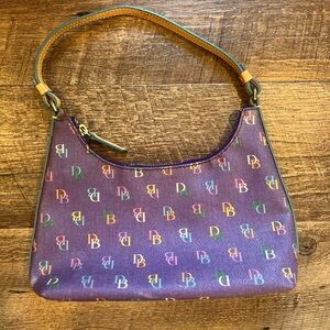 Dooney & Bourke Rare IT Collection Purple Monogram Shoulder Bag